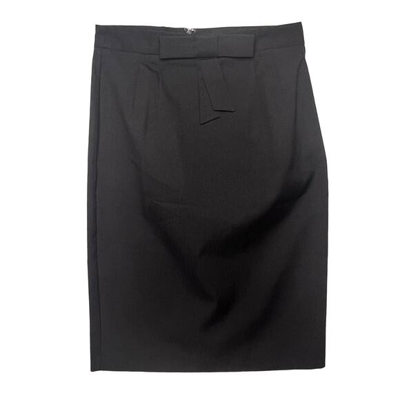 Twenty One Size Medium Black Straight Pencil Skirt Bow Waist Classic Tuxedo - Picture 1 of 7